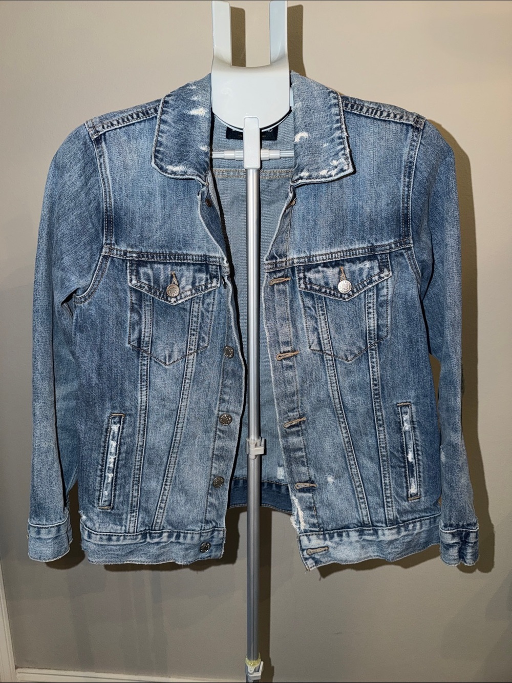 Lucky Brand The Tomboy Trucker Light Blue Washed Denim Jacket
